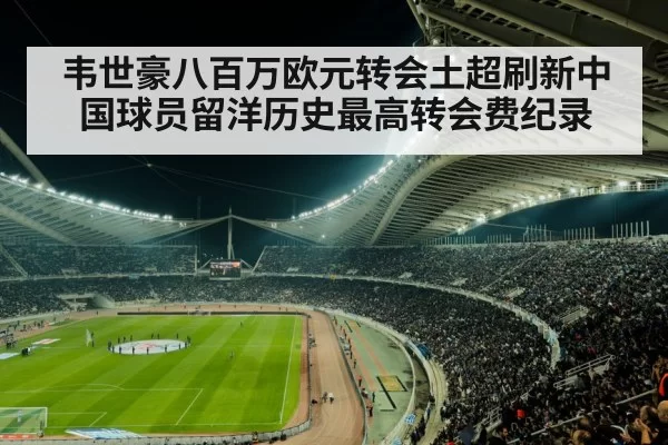 韦世豪八百万欧元转会土超刷新中国球员留洋历史最高转会费纪录
